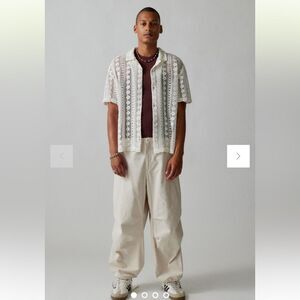 Urban outfitters iets frans… Balloon Cargo Pant cream color size M NWT in pkg